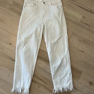 Joes 29 white cropped jeans